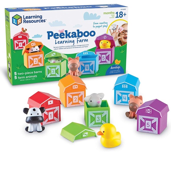 Learning Resources Other - Learning Resources Peekaboo Learning Farm 10 Pieces Counting, Matching & Sorting